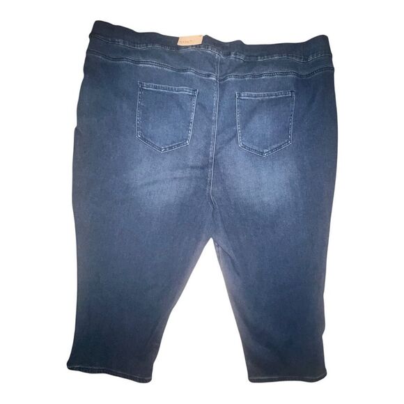 NYDJ Plus Size Dakota Crop Pull-On Jeans Pull On Stretch Olympus Blue 5X NWT - Picture 8 of 12